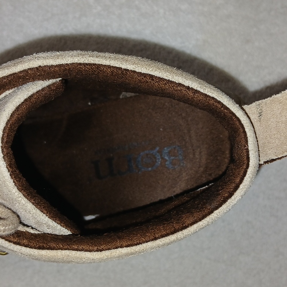 Born Griffin Lace-Up Cream Booties Size 9 Womans - Picture 6 of 7